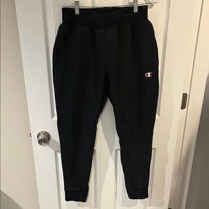 Champion Black Sweatpants with Logo